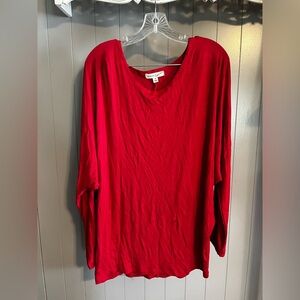 Zenana Signature red soft long sleeve top